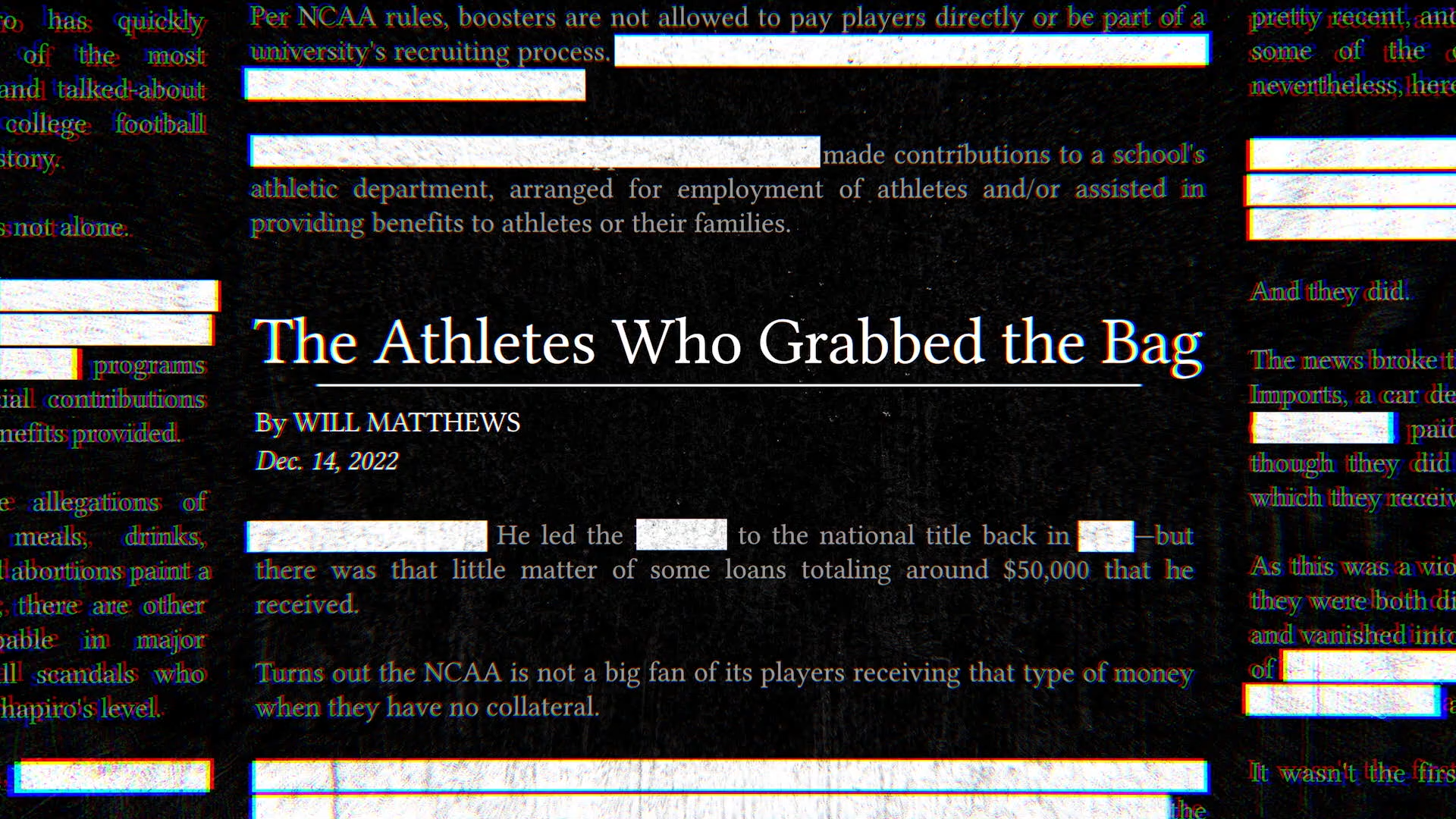 The Athletes Who Grabbed the Bag Thumbnail